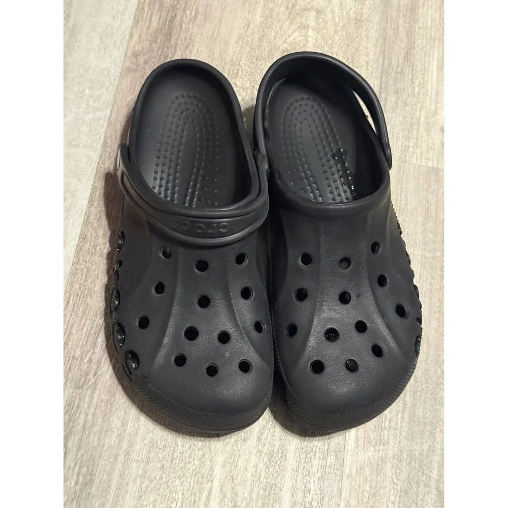 Crocs Baya Clog Mens 9 Womens 11 Black Slip On Comfort Sandal Water Shoe